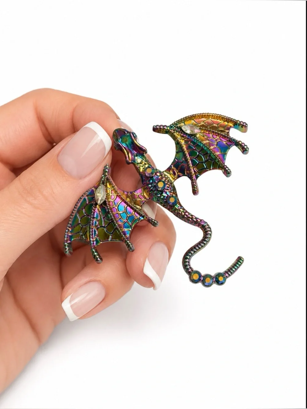 Dragon Fantasy Oil Slick Brooch Flying Dragon Modern